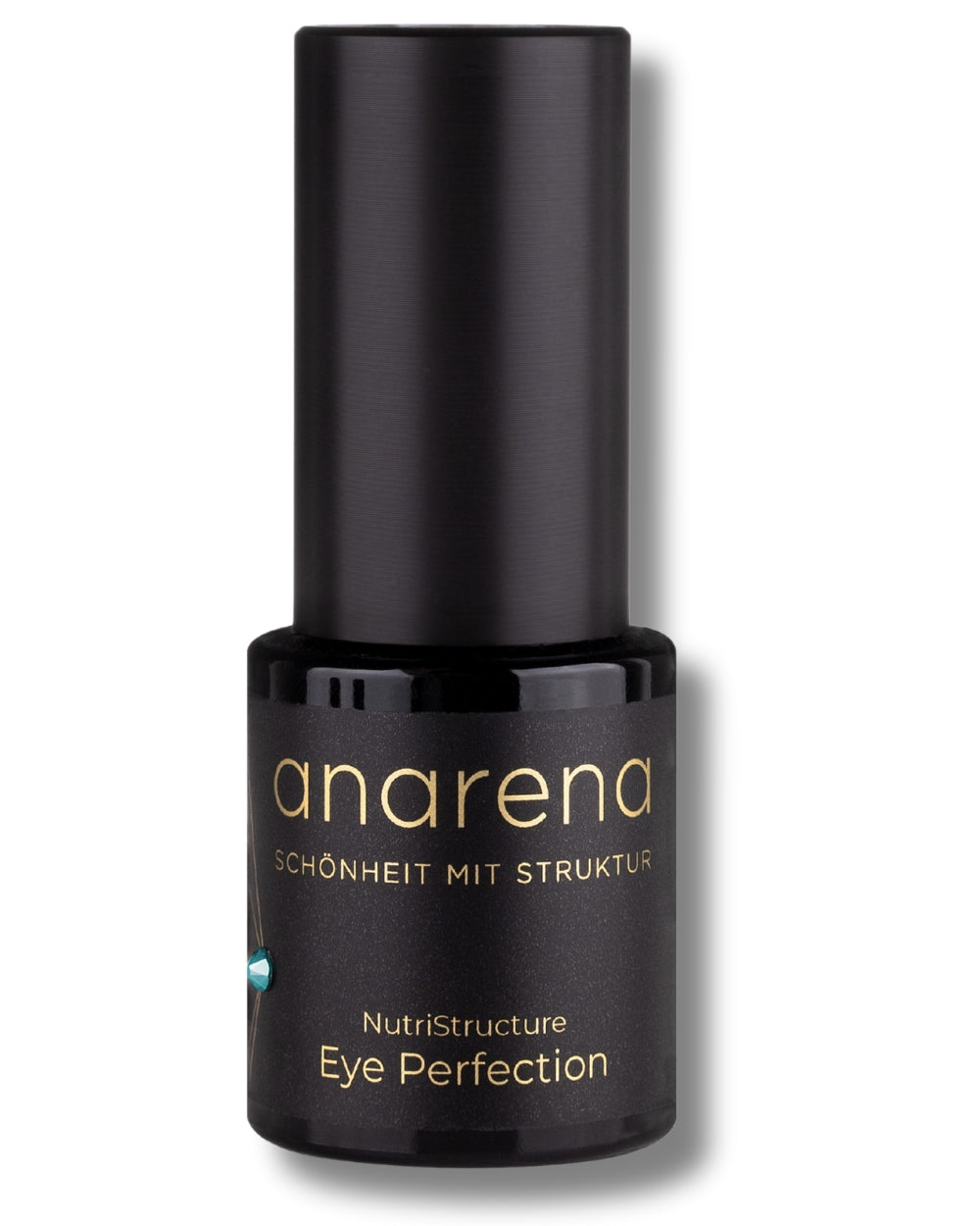Anarena Eye Perfection – luxuriöse Augenpflege in einer eleganten schwarzen Flasche mit goldenen Akzenten.