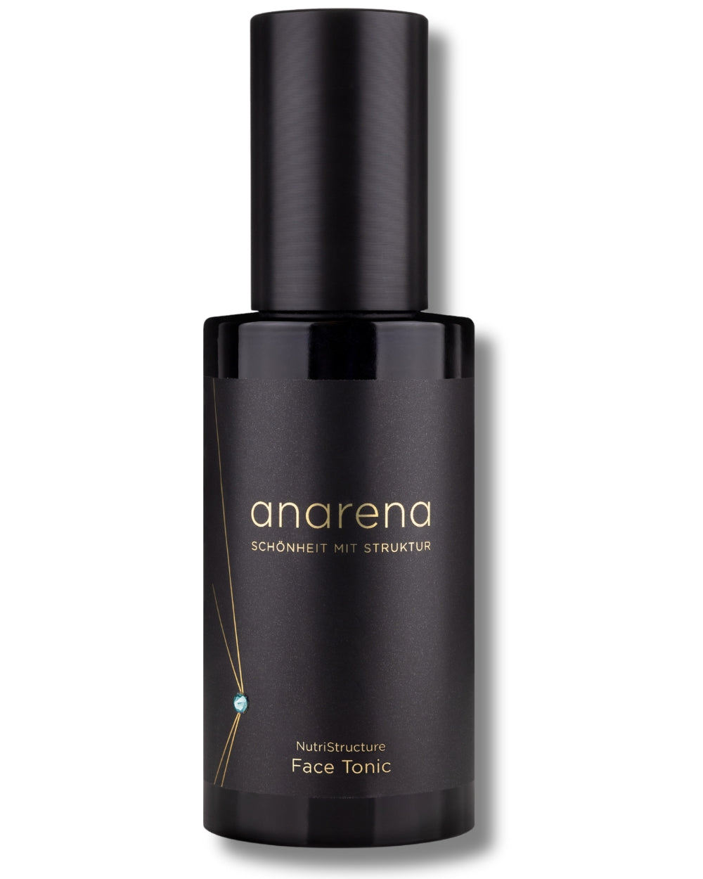 Anarena Face Tonic – erfrischendes Gesichtswasser in einer stilvollen schwarzen Flasche mit Pumpspender.