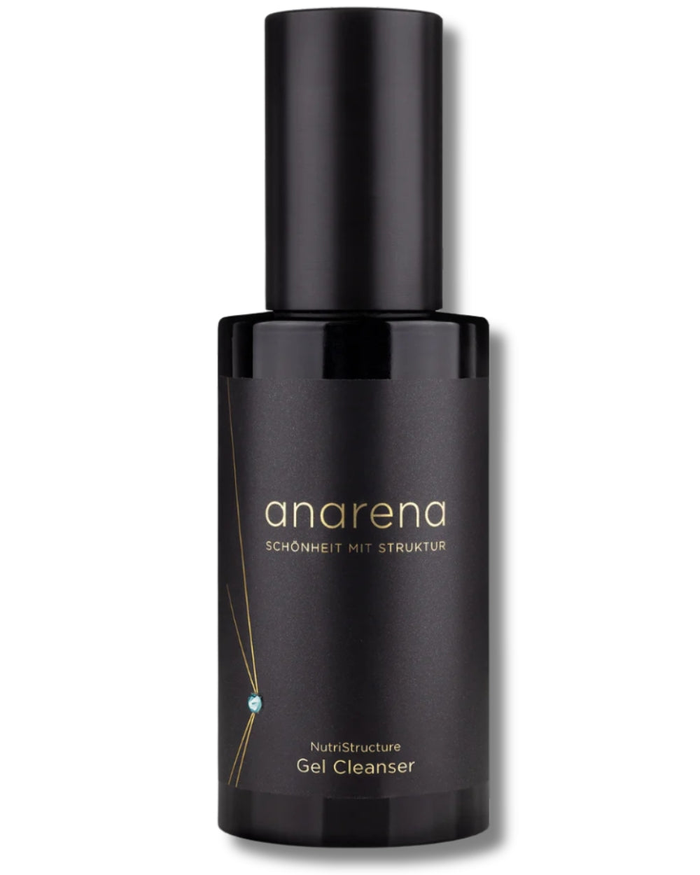 Anarena Gel Cleanser – sanfter Reinigungsgel in einer eleganten schwarzen Flasche, ideal für eine gründliche Gesichtsreinigung.