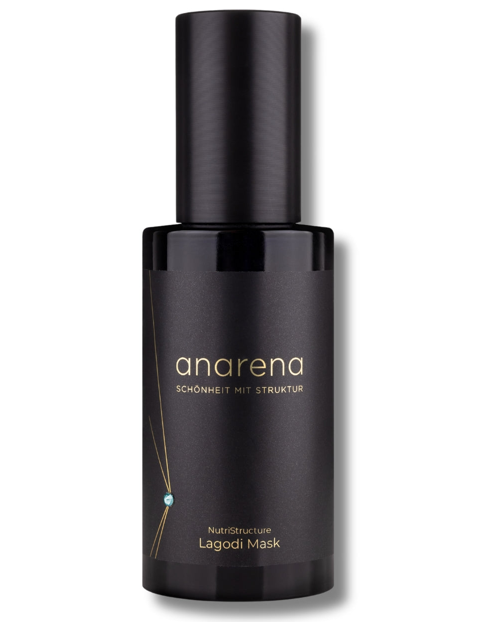 Anarena Lagodi Mask – regenerierende Gesichtsmaske in einer stilvollen schwarzen Verpackung mit goldenen Details.